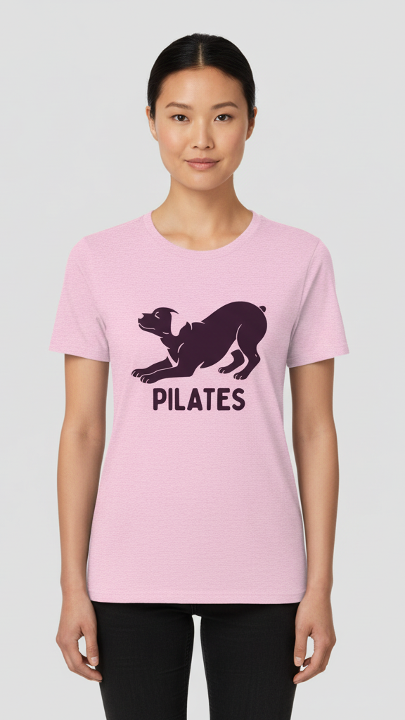 "Pilates" Playful Dog T-shirt