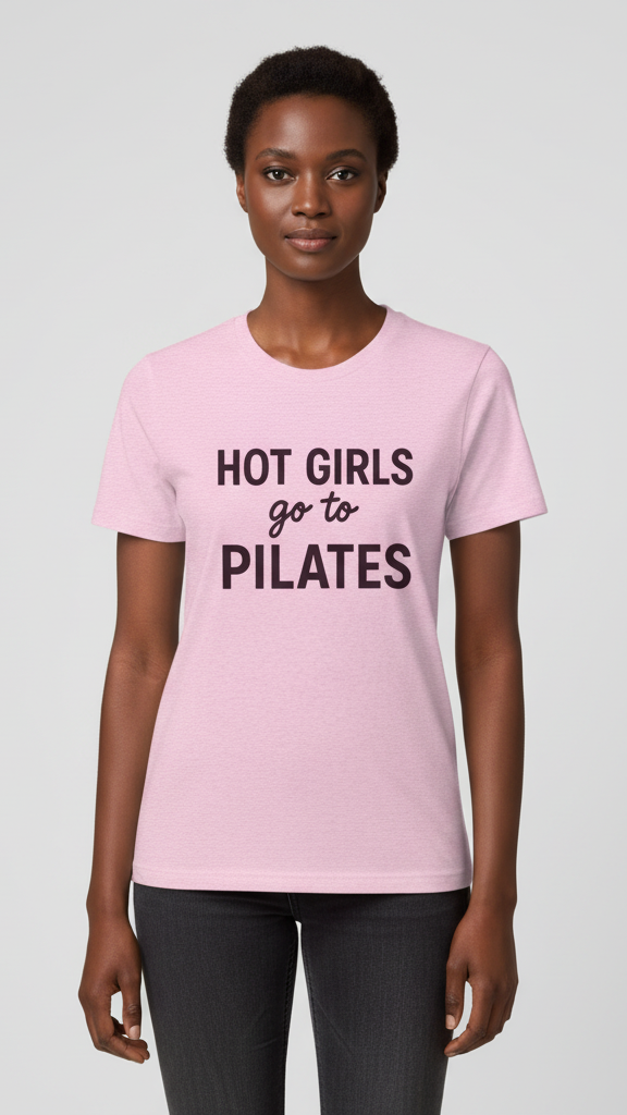"Hot Girls Go To Pilates" Statement T-shirt