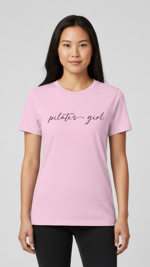 "Pilates Girl" Calligraphy T-shirt