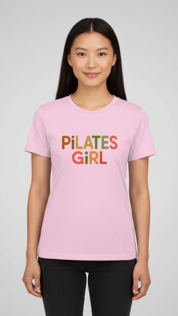 "Pilates Girl" Pastel Block T-shirt