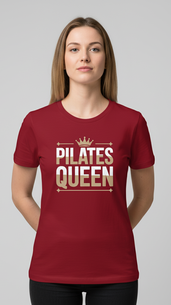 "Pilates Queen" Regal Crown T-shirt