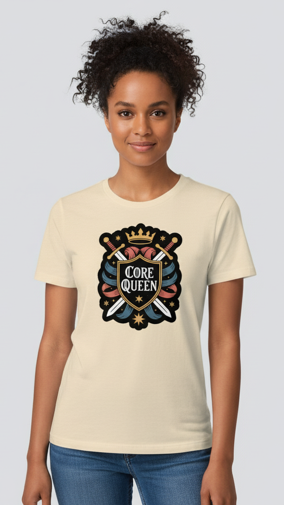 "Core Queen" Heraldic Crest T-shirt