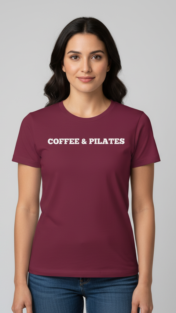 "Coffee & Pilates" Classic Bold T-shirt