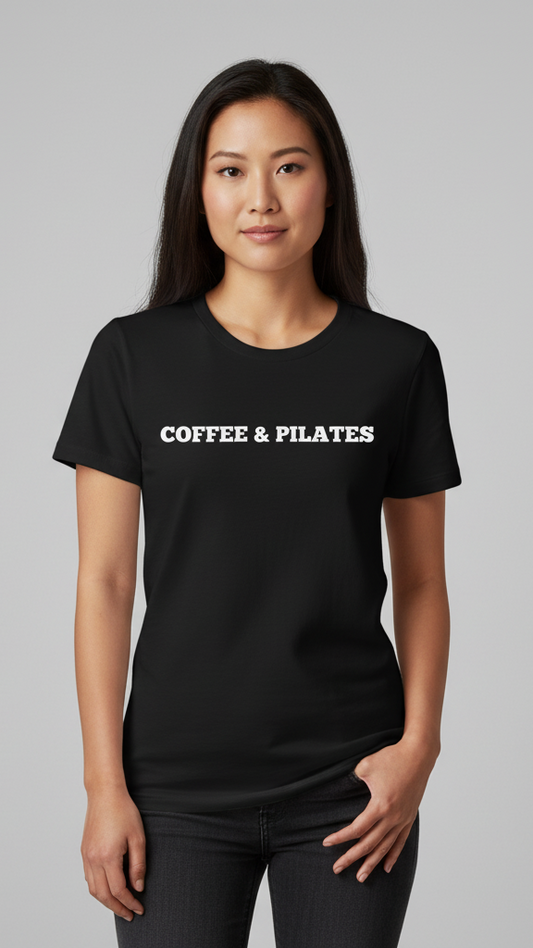 "Coffee & Pilates" Classic Bold T-shirt