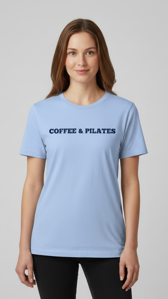 "Coffee & Pilates" Classic Bold T-shirt