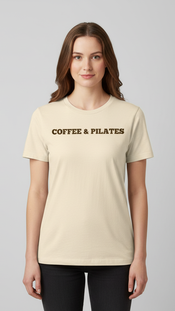 "Coffee & Pilates" Classic Bold T-shirt