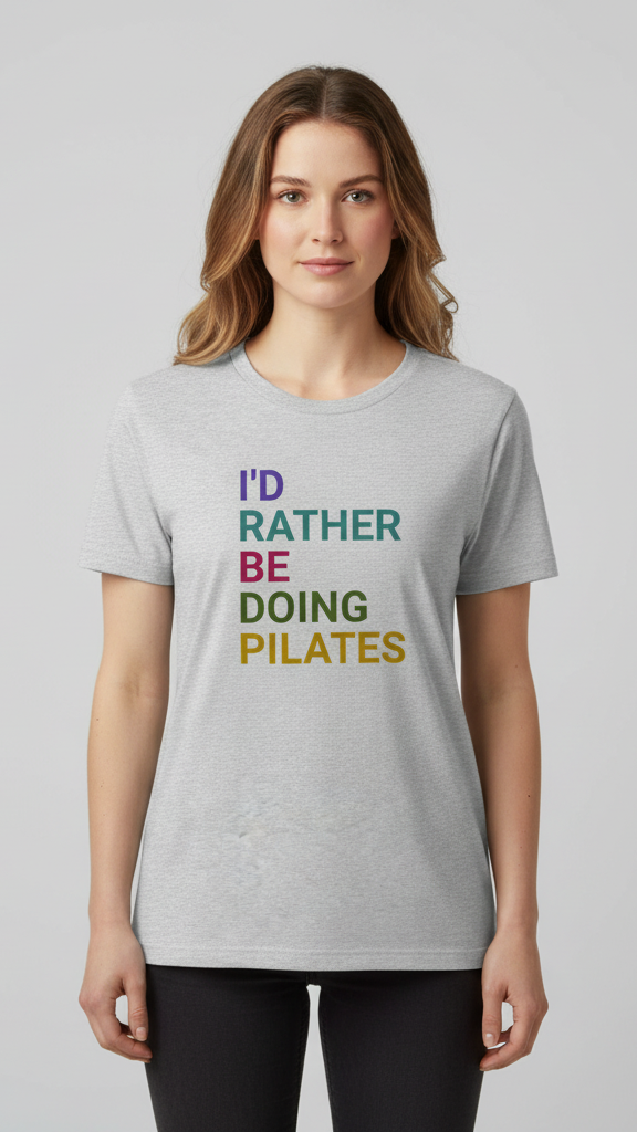 "I'd Rather Be Doing Pilates" Ombre Pastel T-shirt
