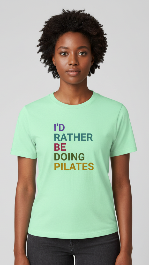 "I'd Rather Be Doing Pilates" Ombre Pastel T-shirt
