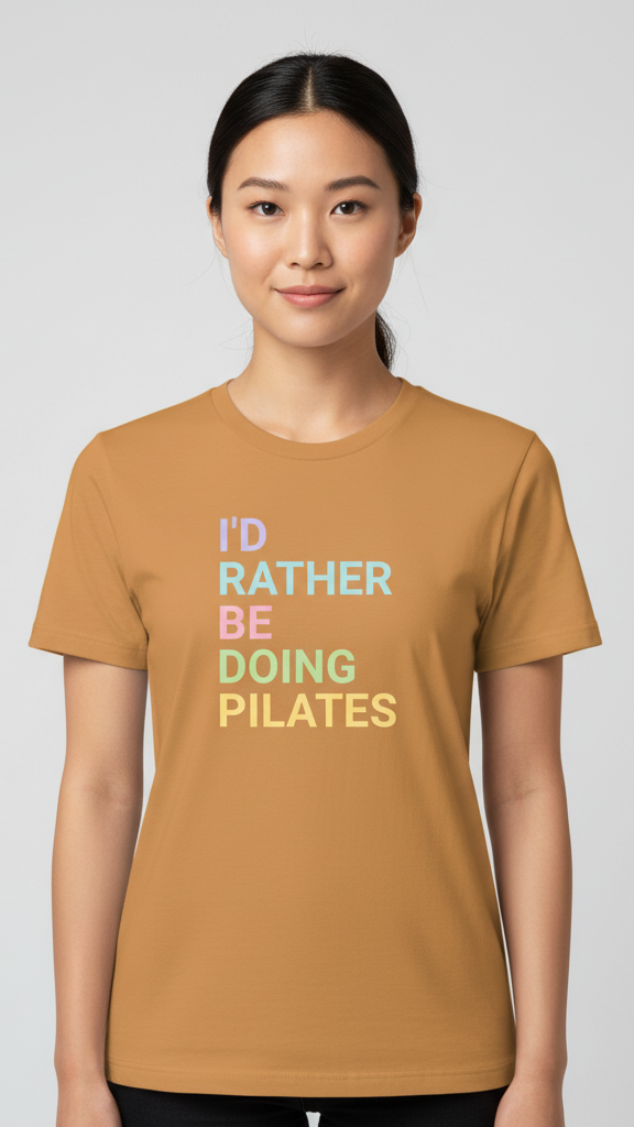 "I'd Rather Be Doing Pilates" Ombre Pastel T-shirt