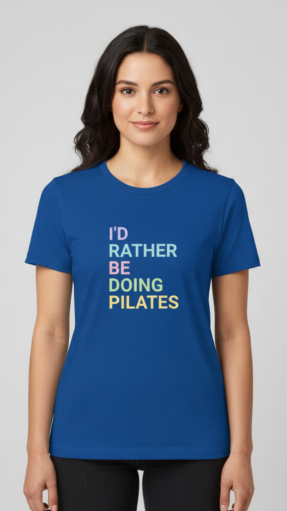 "I'd Rather Be Doing Pilates" Ombre Pastel T-shirt