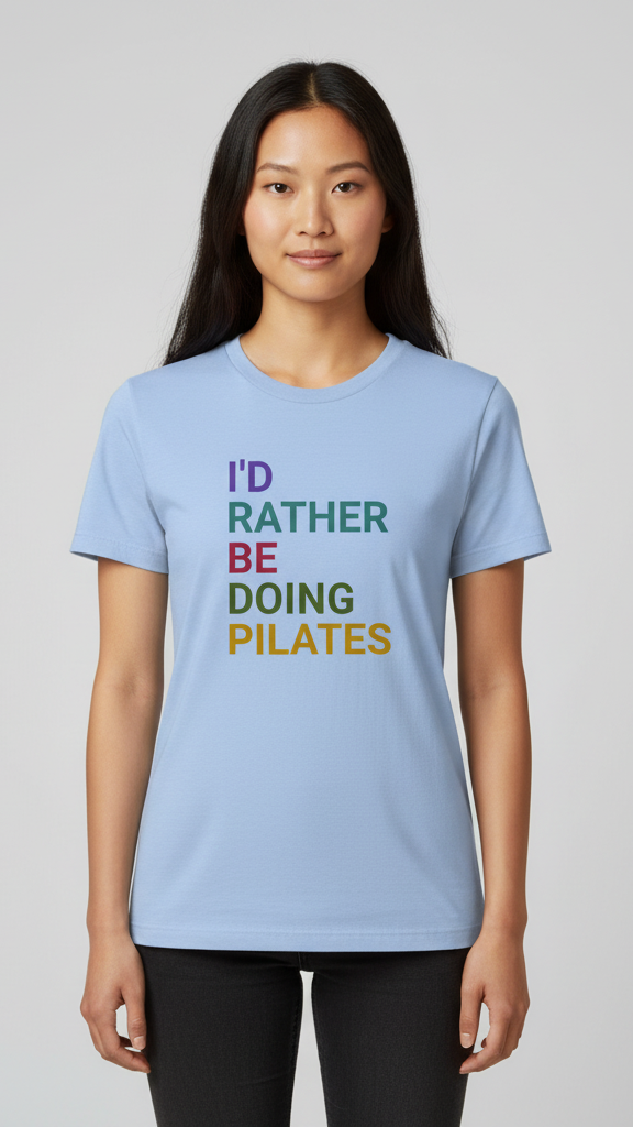 "I'd Rather Be Doing Pilates" Ombre Pastel T-shirt
