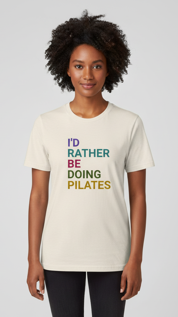 "I'd Rather Be Doing Pilates" Ombre Pastel T-shirt