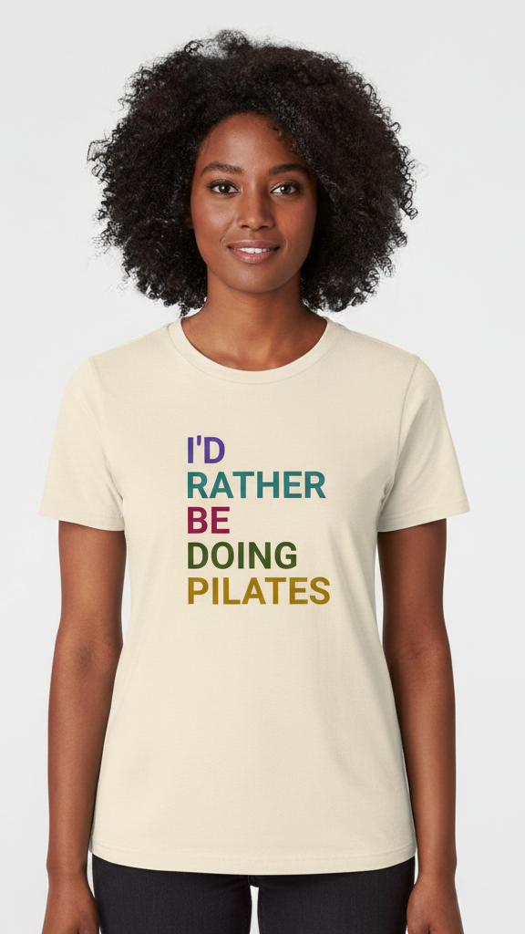"I'd Rather Be Doing Pilates" Ombre Pastel T-shirt