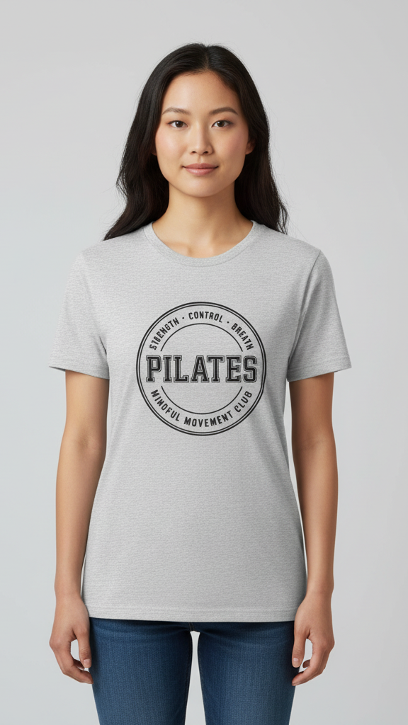 "Pilates Mindful Movement Club" Emblem T-shirt
