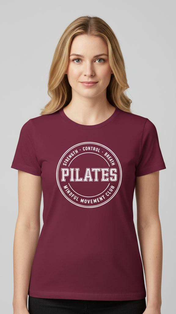 "Pilates Mindful Movement Club" Emblem T-shirt