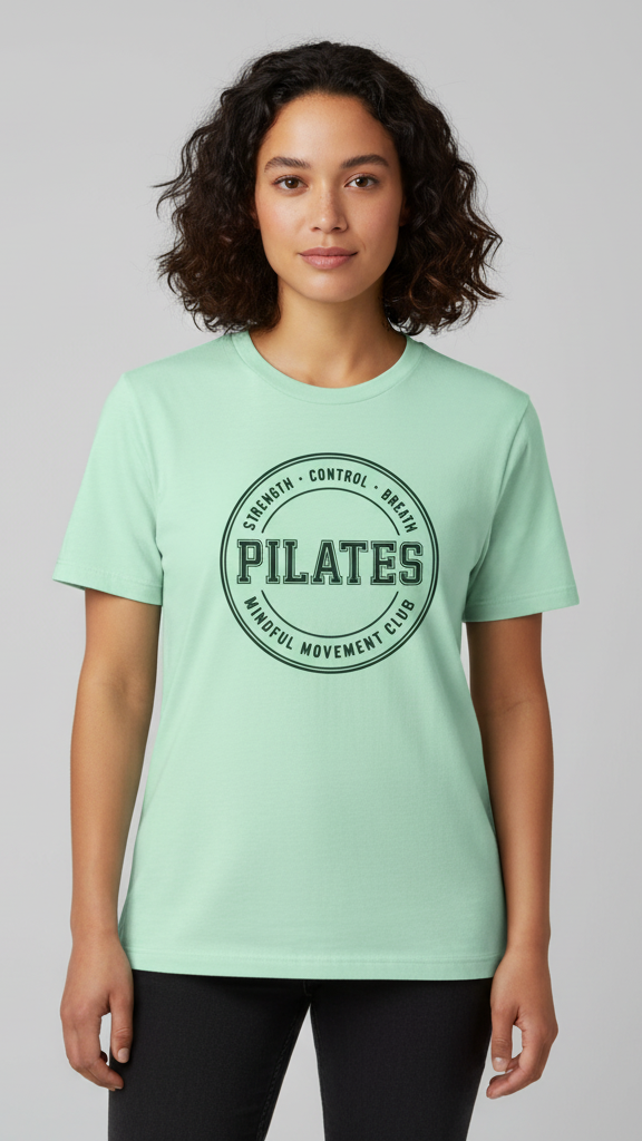 "Pilates Mindful Movement Club" Emblem T-shirt