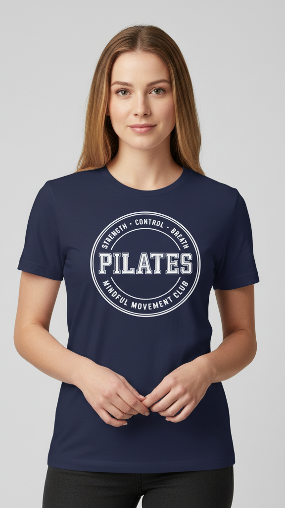 "Pilates Mindful Movement Club" Emblem T-shirt