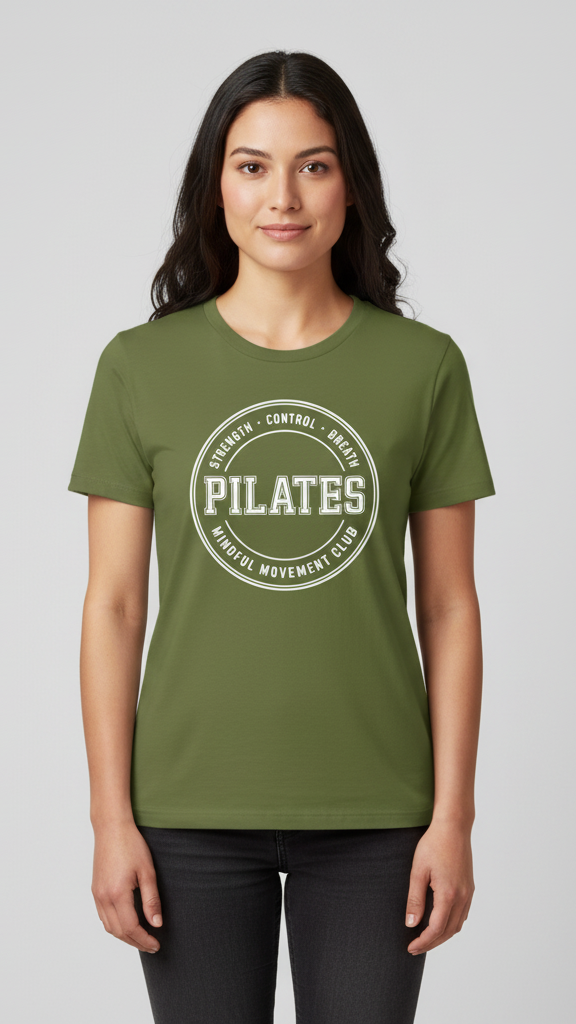 "Pilates Mindful Movement Club" Emblem T-shirt