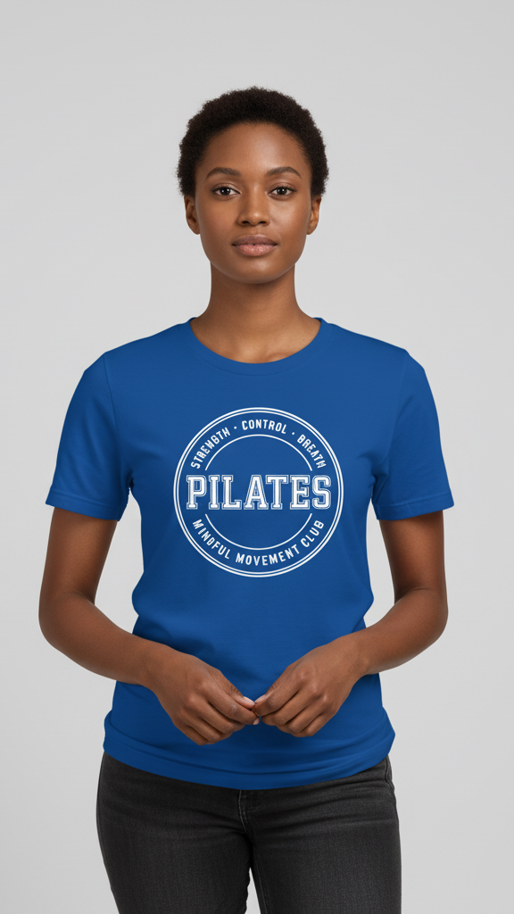"Pilates Mindful Movement Club" Emblem T-shirt