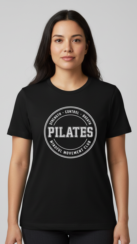 "Pilates Mindful Movement Club" Emblem T-shirt
