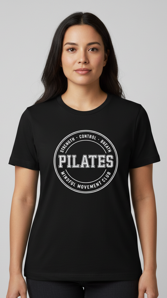 "Pilates Mindful Movement Club" Emblem T-shirt