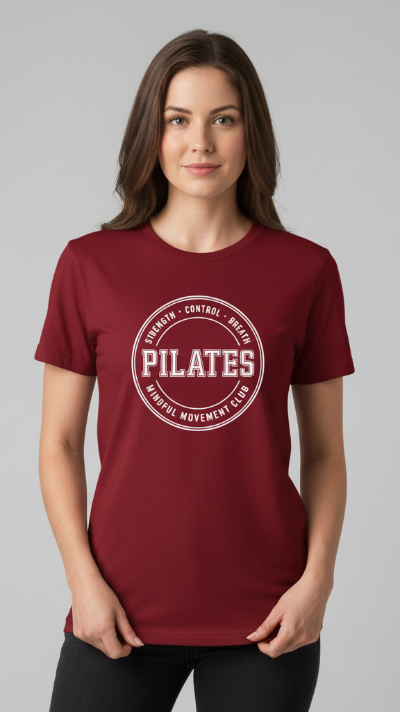 "Pilates Mindful Movement Club" Emblem T-shirt