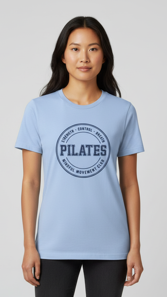"Pilates Mindful Movement Club" Emblem T-shirt