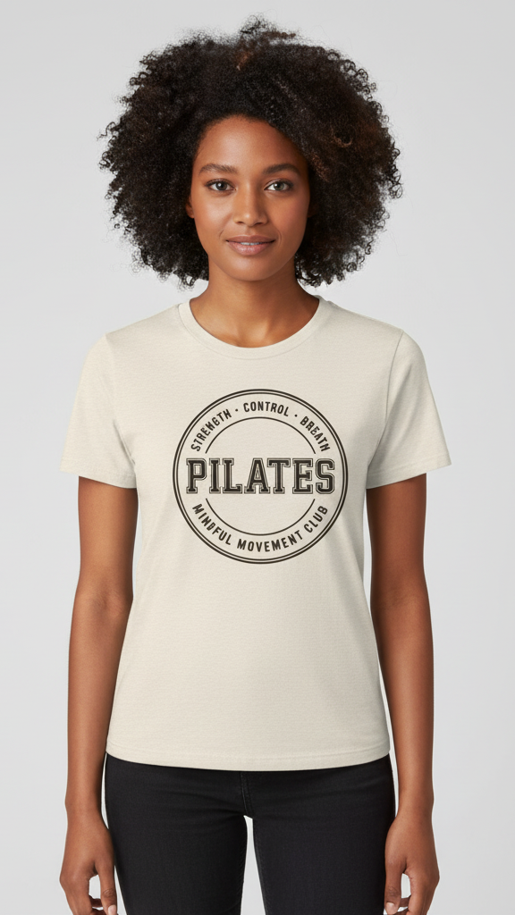 "Pilates Mindful Movement Club" Emblem T-shirt