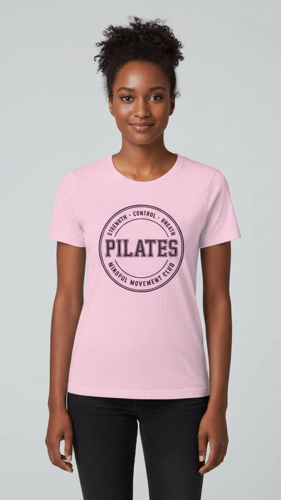 "Pilates Mindful Movement Club" Emblem T-shirt