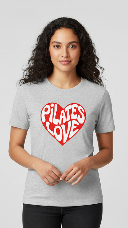 "Pilates Love" Groovy Heart T-shirt