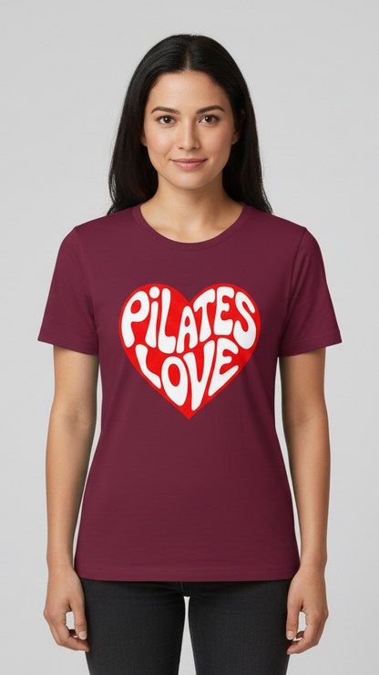 "Pilates Love" Groovy Heart T-shirt