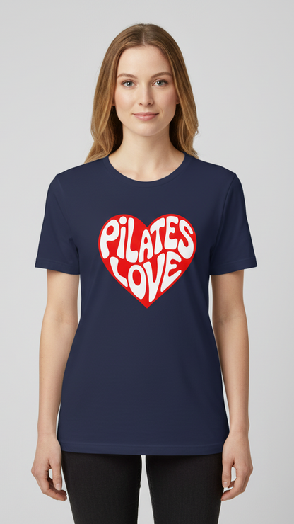 "Pilates Love" Groovy Heart T-shirt