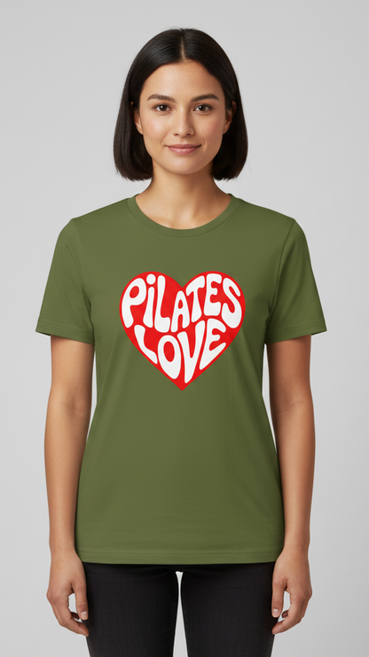 "Pilates Love" Groovy Heart T-shirt