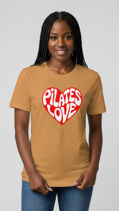 "Pilates Love" Groovy Heart T-shirt