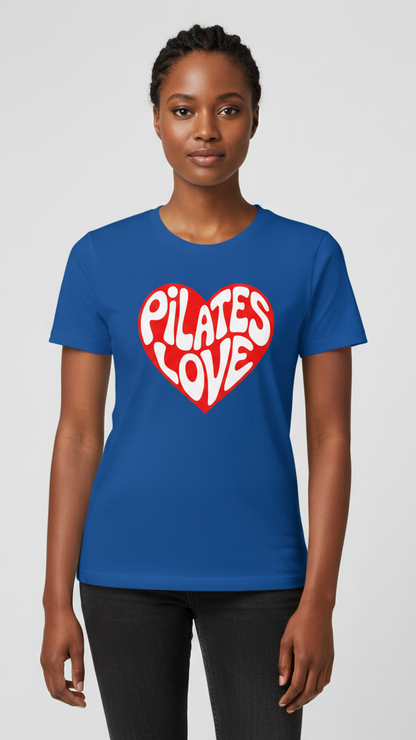 "Pilates Love" Groovy Heart T-shirt