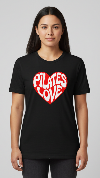 "Pilates Love" Groovy Heart T-shirt