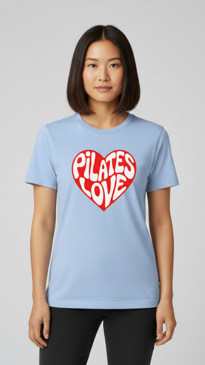 "Pilates Love" Groovy Heart T-shirt