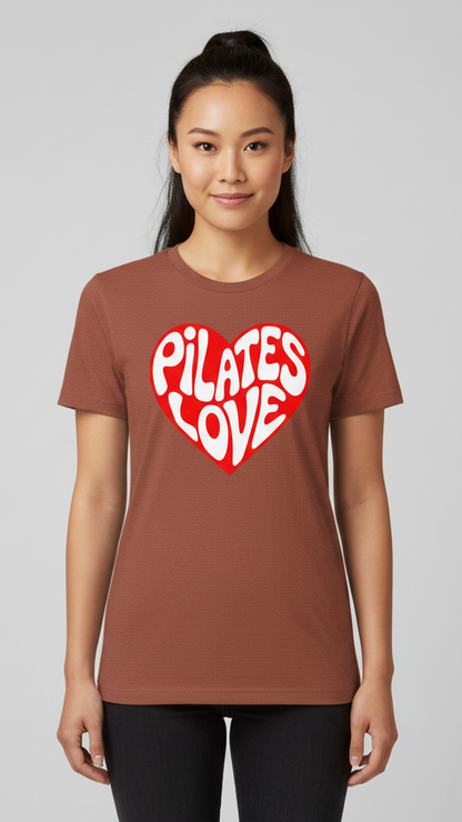 "Pilates Love" Groovy Heart T-shirt