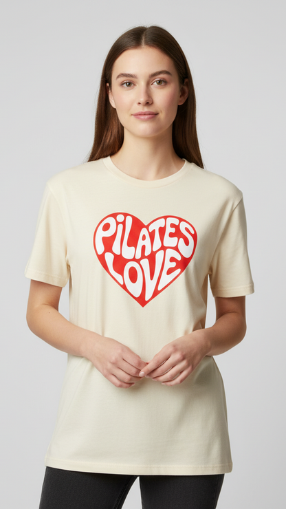 "Pilates Love" Groovy Heart T-shirt