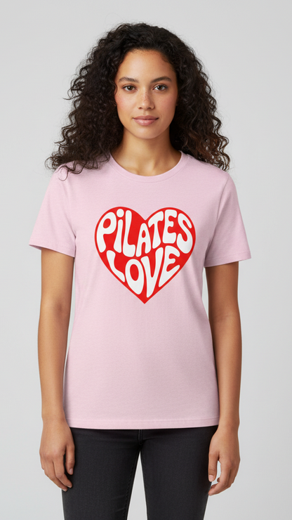 "Pilates Love" Groovy Heart T-shirt