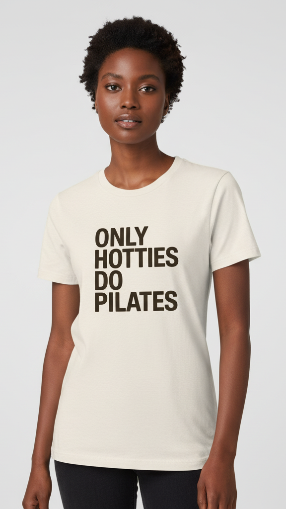 "Only Hotties Do Pilates" Statement T-shirt