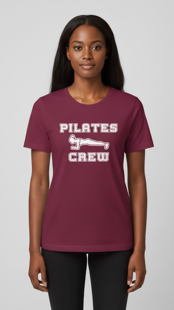 "Pilates Crew" Plank Pose Graphic T-shirt