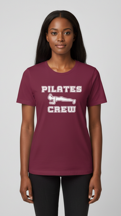 "Pilates Crew" Plank Pose Graphic T-shirt
