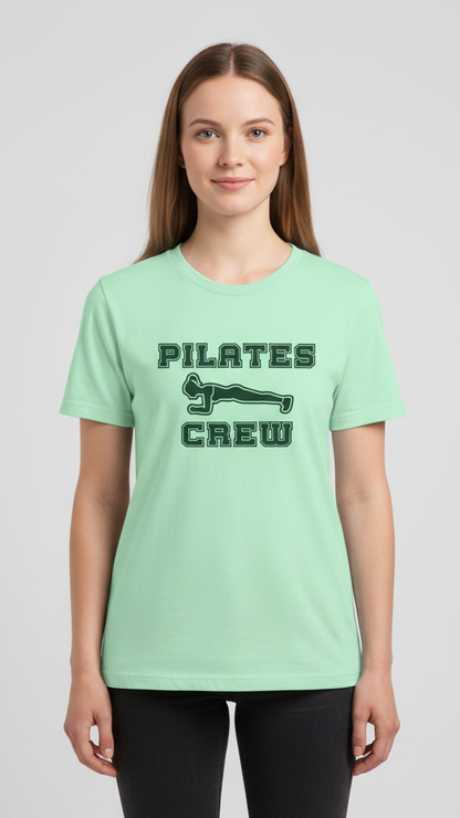 "Pilates Crew" Plank Pose Graphic T-shirt