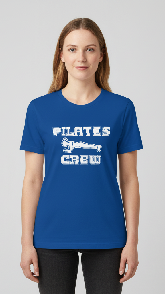 "Pilates Crew" Plank Pose Graphic T-shirt