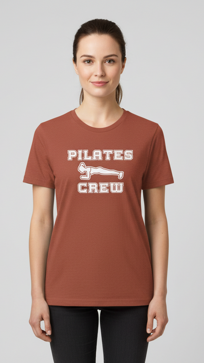 "Pilates Crew" Plank Pose Graphic T-shirt