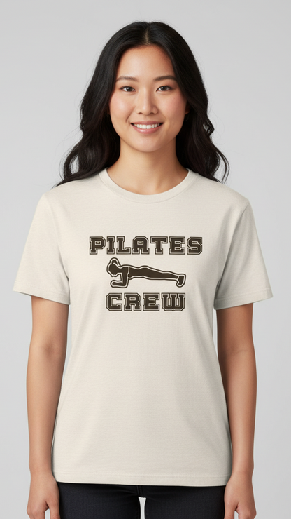 "Pilates Crew" Plank Pose Graphic T-shirt