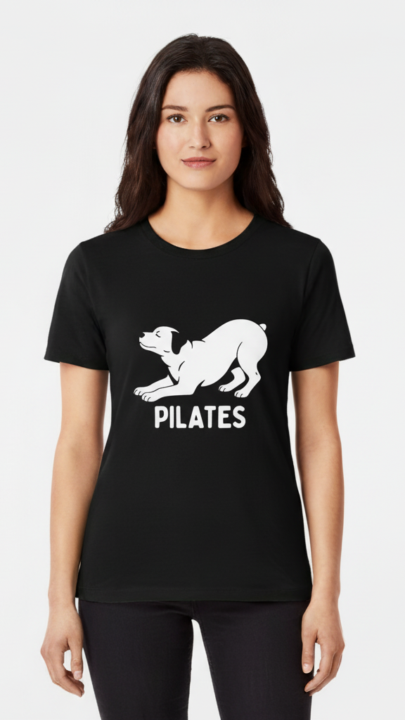 "Pilates" Playful Dog T-shirt