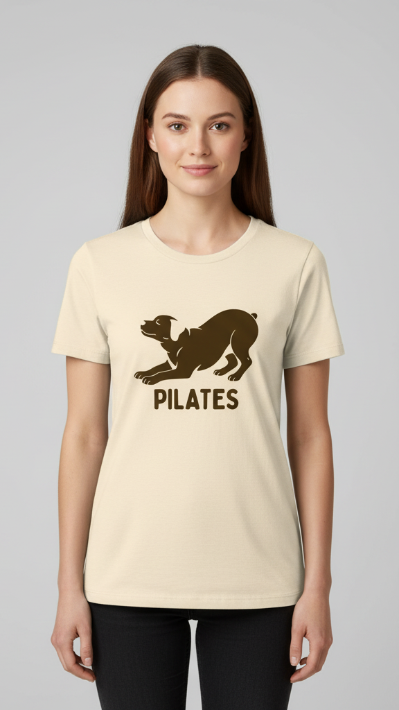 "Pilates" Playful Dog T-shirt