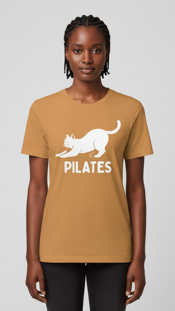 "Pilates" Stretching Cat T-shirt